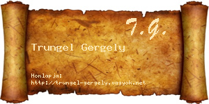Trungel Gergely névjegykártya